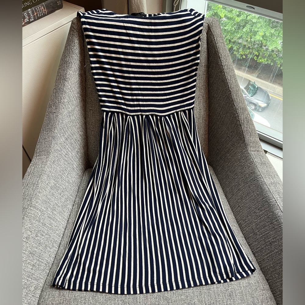 Aqua striped dress